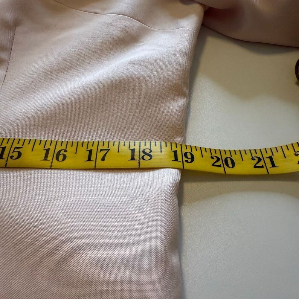 Vintage Talbots Classic Shell Pink Silk Three Button Blazer Size 14 - Picture 6 of 12